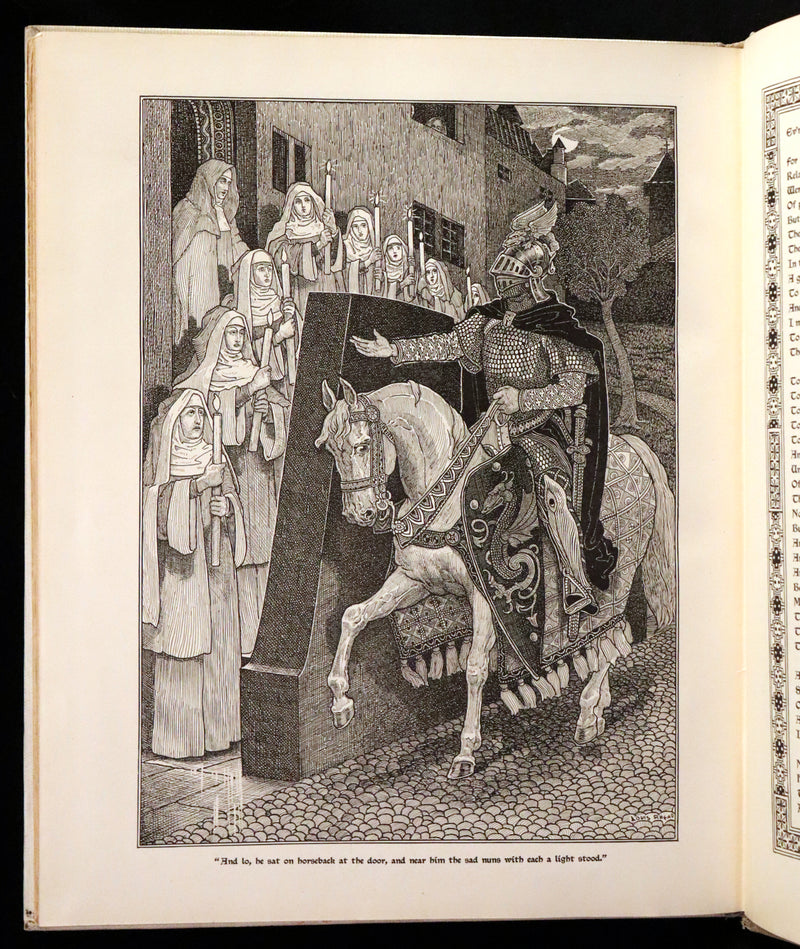 1898 Scarce First Edition Arthurian Legends Illuminated by Brothers Rhead - Idylls of the King, Enid, Vivien, Elaine, Guinevere.