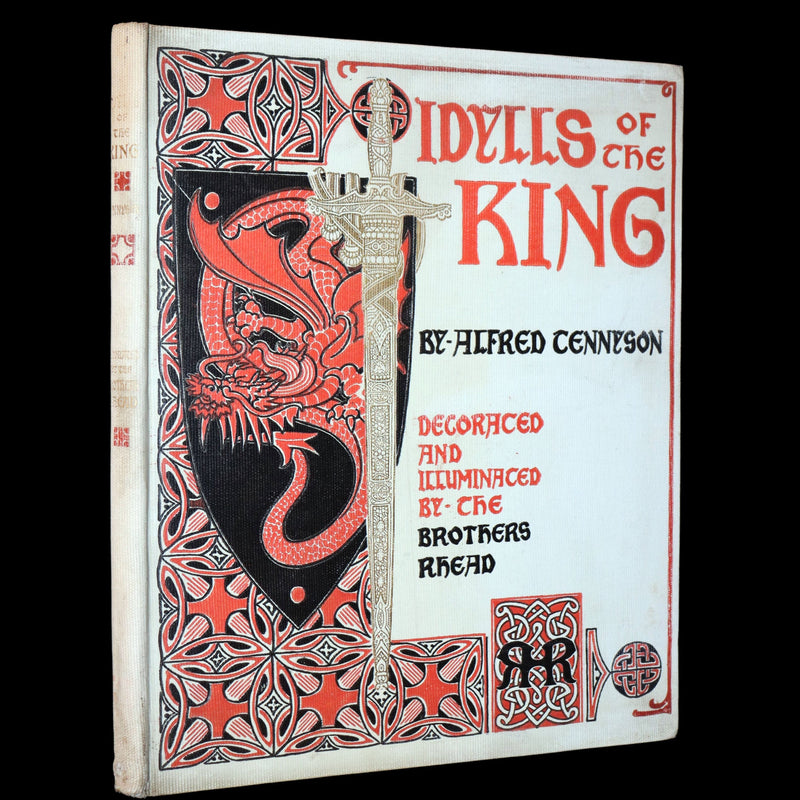 1898 Scarce First Edition Arthurian Legends Illuminated by Brothers Rhead - Idylls of the King, Enid, Vivien, Elaine, Guinevere.