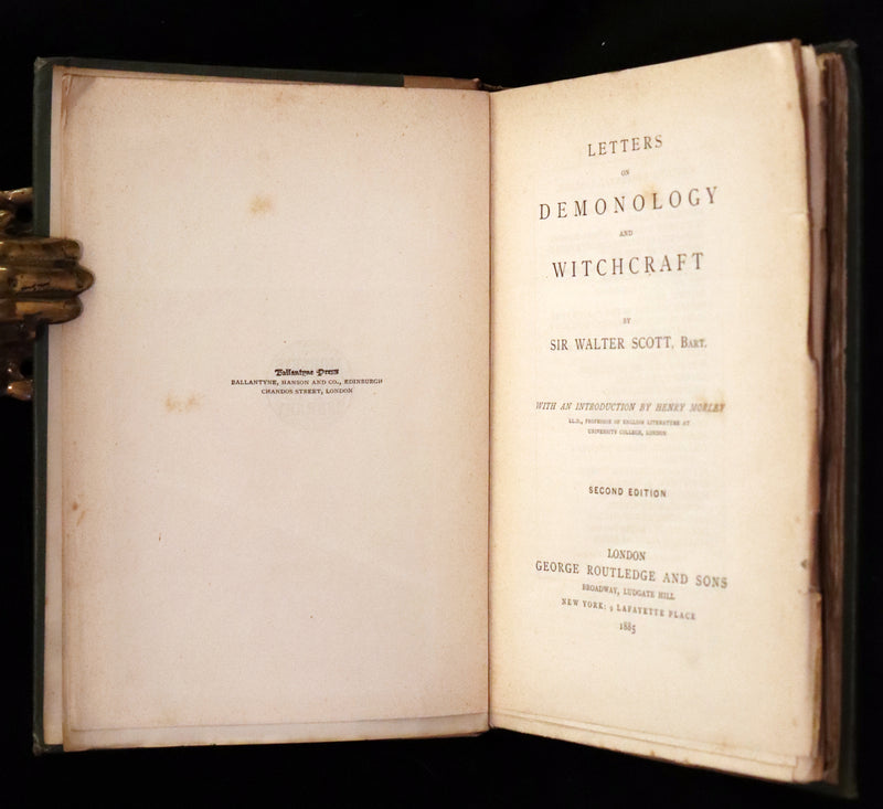 1885 Rare Book - Demonology and Witchcraft - Witches and Fairies by Sir Walter Scott.