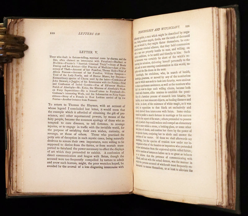 1885 Rare Book - Demonology and Witchcraft - Witches and Fairies by Sir Walter Scott.