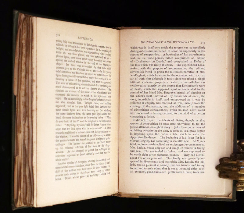 1885 Rare Book - Demonology and Witchcraft - Witches and Fairies by Sir Walter Scott.