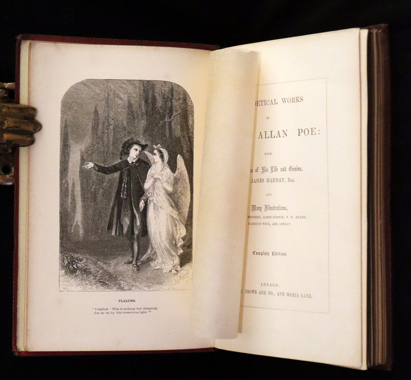 1852 Rare Book - The Poetical Works of Edgar Allan Poe with A Notice of his Life.