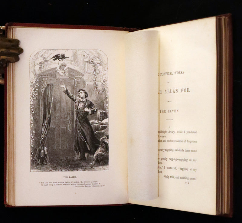 1852 Rare Book - The Poetical Works of Edgar Allan Poe with A Notice of his Life.