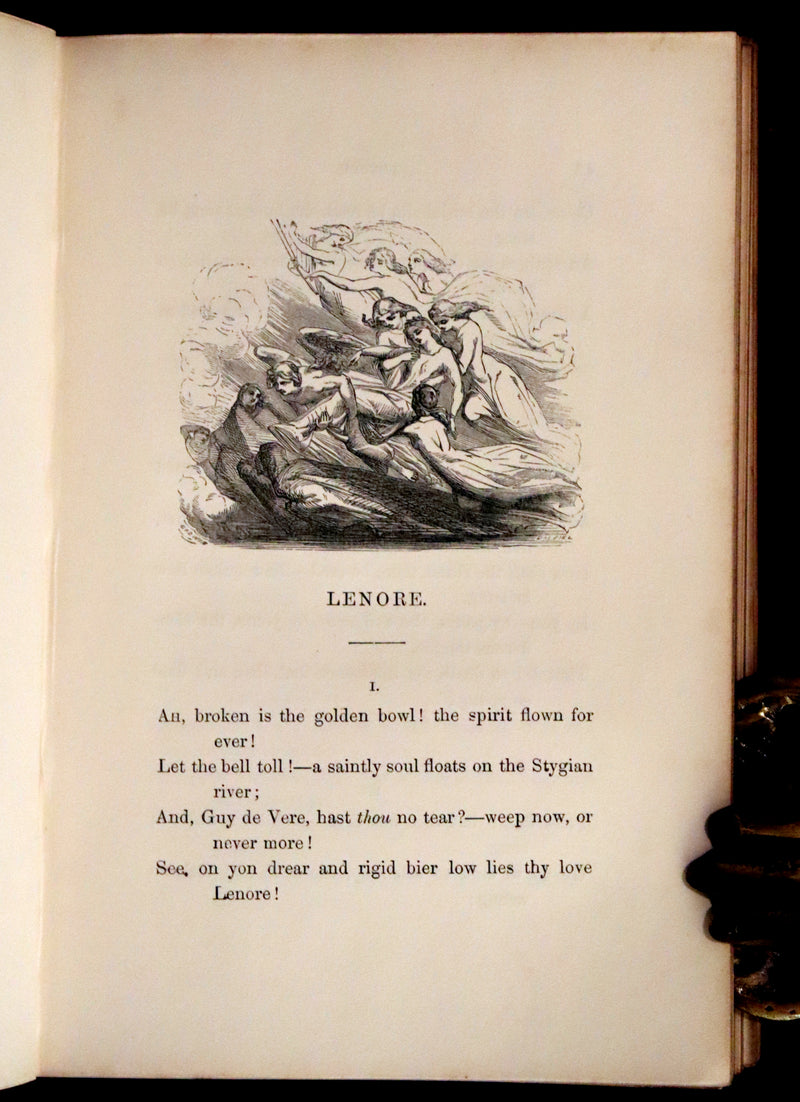 1852 Rare Book - The Poetical Works of Edgar Allan Poe with A Notice of his Life.