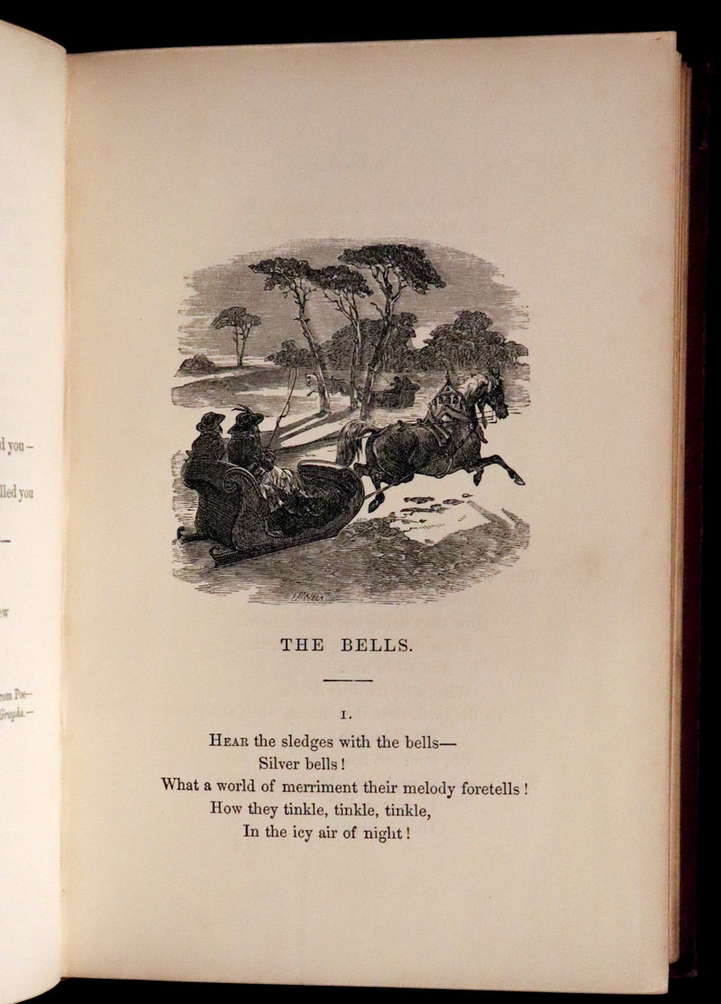 1852 Rare Book - The Poetical Works of Edgar Allan Poe with A Notice of his Life.