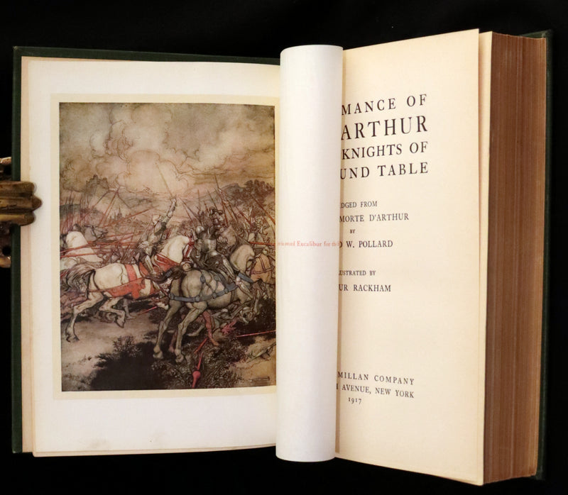 1917 Rare First Edition - Romance of King Arthur and His Knights of the Round Table illustrated by Rackham.