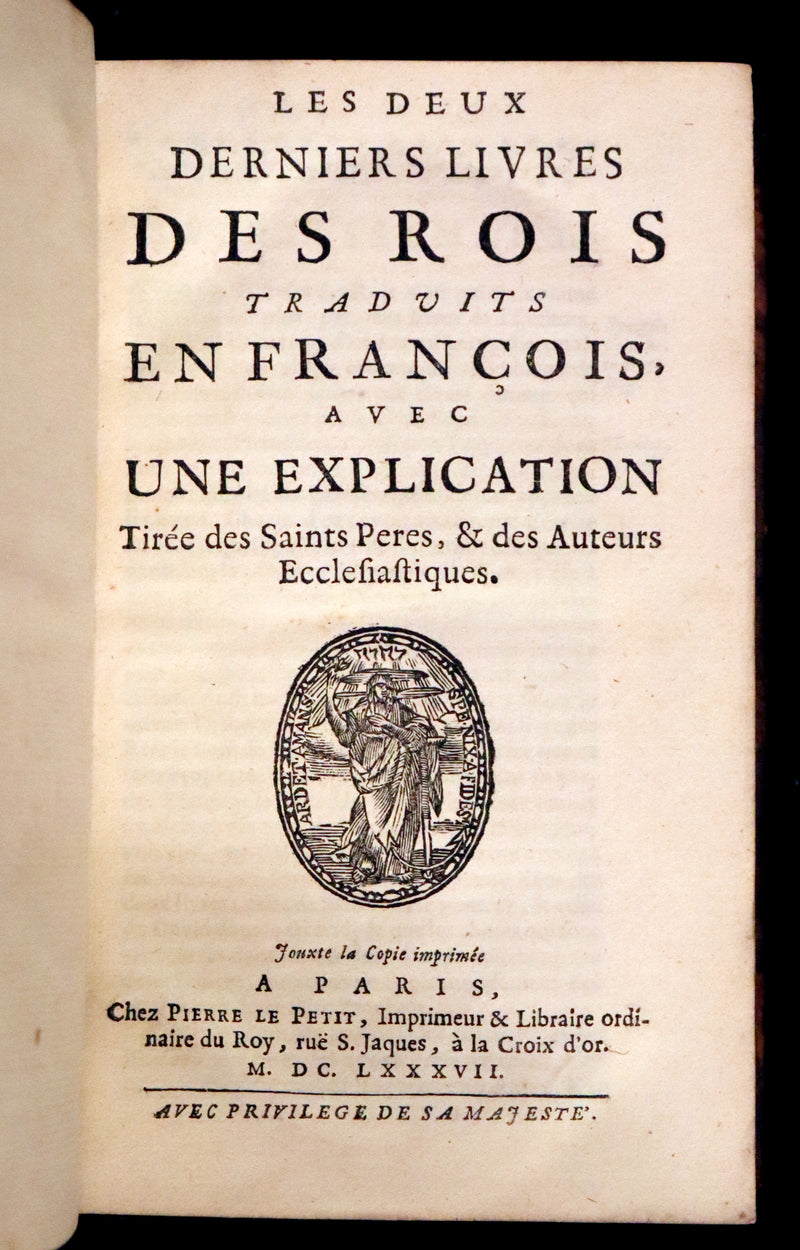 1687 Rare Latin French Bible - The Last Two Books of King - Deux Dernier Livres Des Rois.