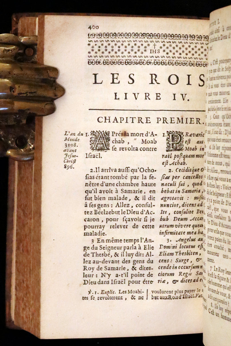 1687 Rare Latin French Bible - The Last Two Books of King - Deux Dernier Livres Des Rois.
