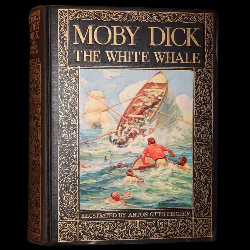 1931 Rare First Edition - Moby Dick or The White Whale by Herman Melville, illustrated by Anton Otto Fischer.
