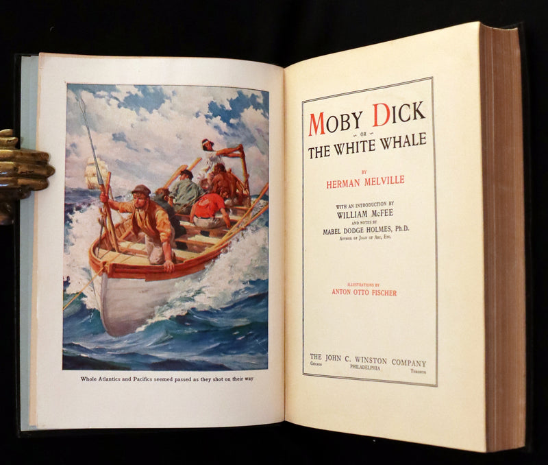 1931 Rare First Edition - Moby Dick or The White Whale by Herman Melville, illustrated by Anton Otto Fischer.