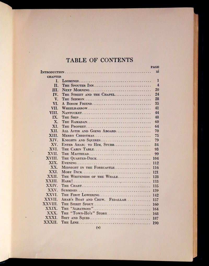 1931 Rare First Edition - Moby Dick or The White Whale by Herman Melville, illustrated by Anton Otto Fischer.
