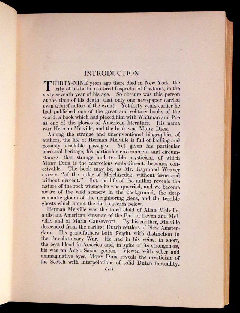 1931 Rare First Edition - Moby Dick or The White Whale by Herman Melville, illustrated by Anton Otto Fischer.