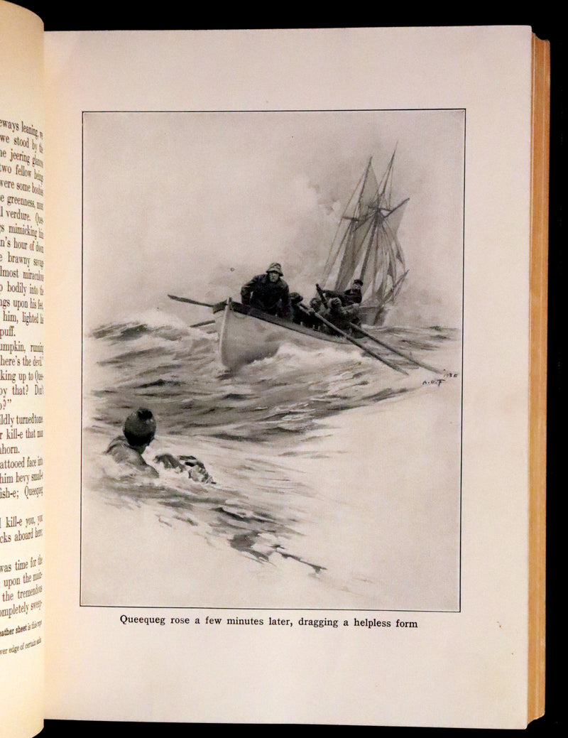 1931 Rare First Edition - Moby Dick or The White Whale by Herman Melville, illustrated by Anton Otto Fischer.
