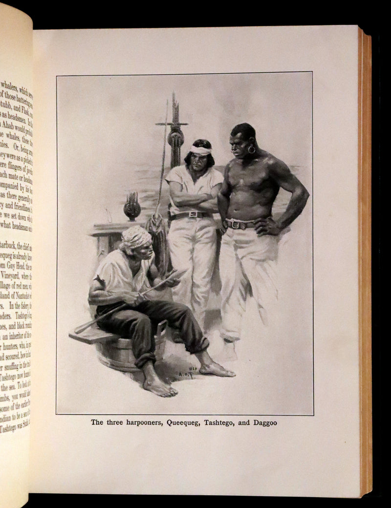 1931 Rare First Edition - Moby Dick or The White Whale by Herman Melville, illustrated by Anton Otto Fischer.