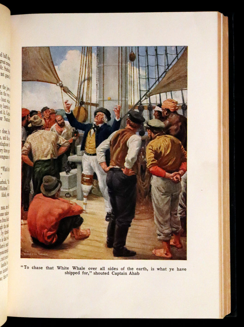 1931 Rare First Edition - Moby Dick or The White Whale by Herman Melville, illustrated by Anton Otto Fischer.