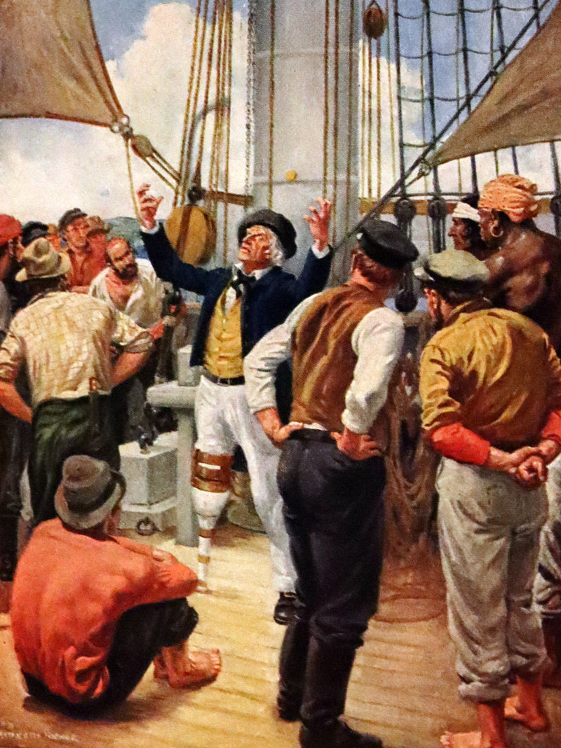 1931 Rare First Edition - Moby Dick or The White Whale by Herman Melville, illustrated by Anton Otto Fischer.