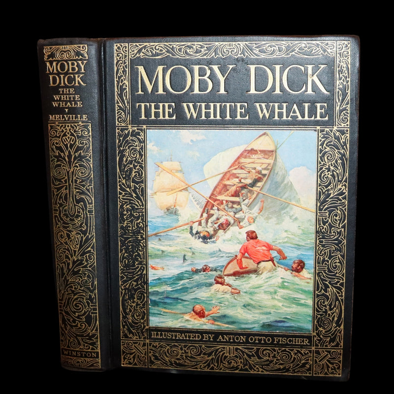 1931 Rare First Edition - Moby Dick or The White Whale by Herman Melville, illustrated by Anton Otto Fischer.