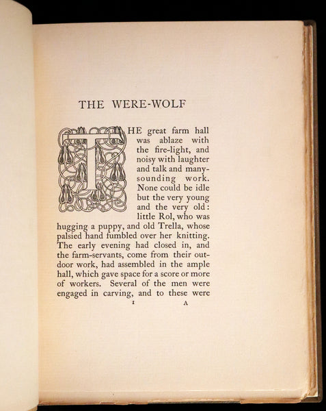 1896 Rare First Edition on Werewolves - The Were-Wolf by Clemence Housman and Illustrated by Laurence Houseman.
