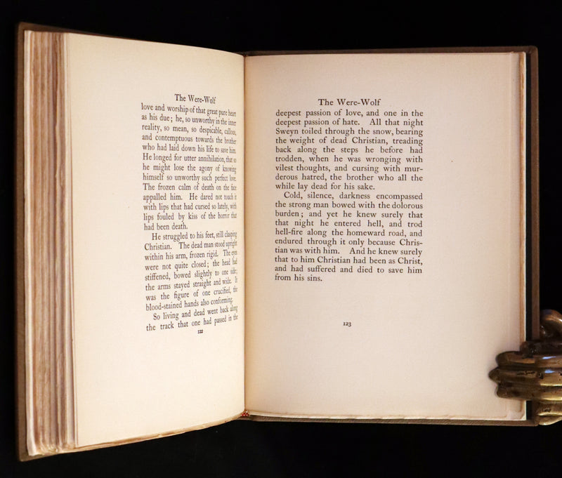 1896 Rare First Edition on Werewolves - The Were-Wolf by Clemence Housman and Illustrated by Laurence Houseman.
