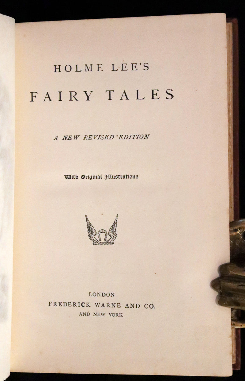 1890 Rare Victorian Book - Holme Lee's Fairy Tales, illustrated.