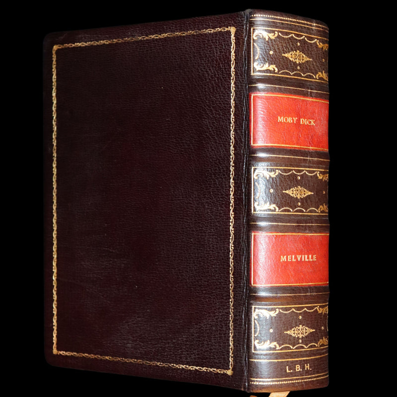 1930's Leather bound Edition - Moby Dick or The Whale by Melville, illustrated by Rockwell Kent.