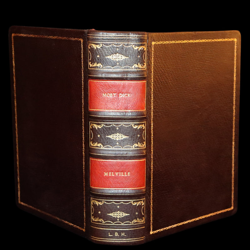 1930's Leather bound Edition - Moby Dick or The Whale by Melville, illustrated by Rockwell Kent.