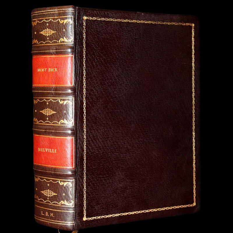 1930's Leather bound Edition - Moby Dick or The Whale by Melville, illustrated by Rockwell Kent.