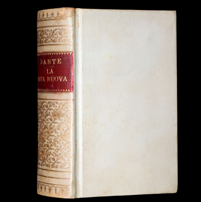 1888 Rare Italian Vellum Book - La Vita Nuova di Dante Allighieri,  The New Life.