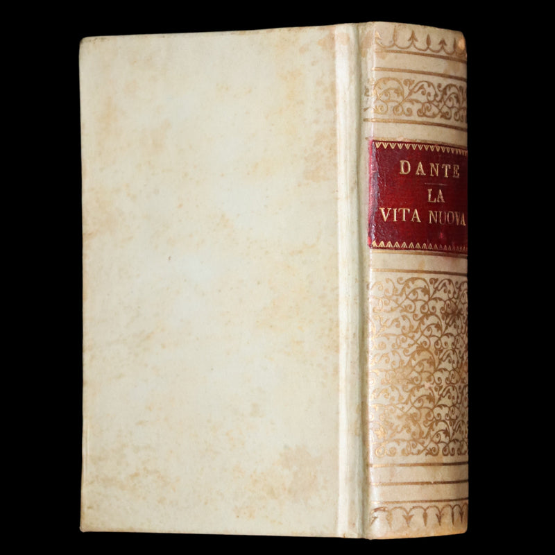 1888 Rare Italian Vellum Book - La Vita Nuova di Dante Allighieri,  The New Life.