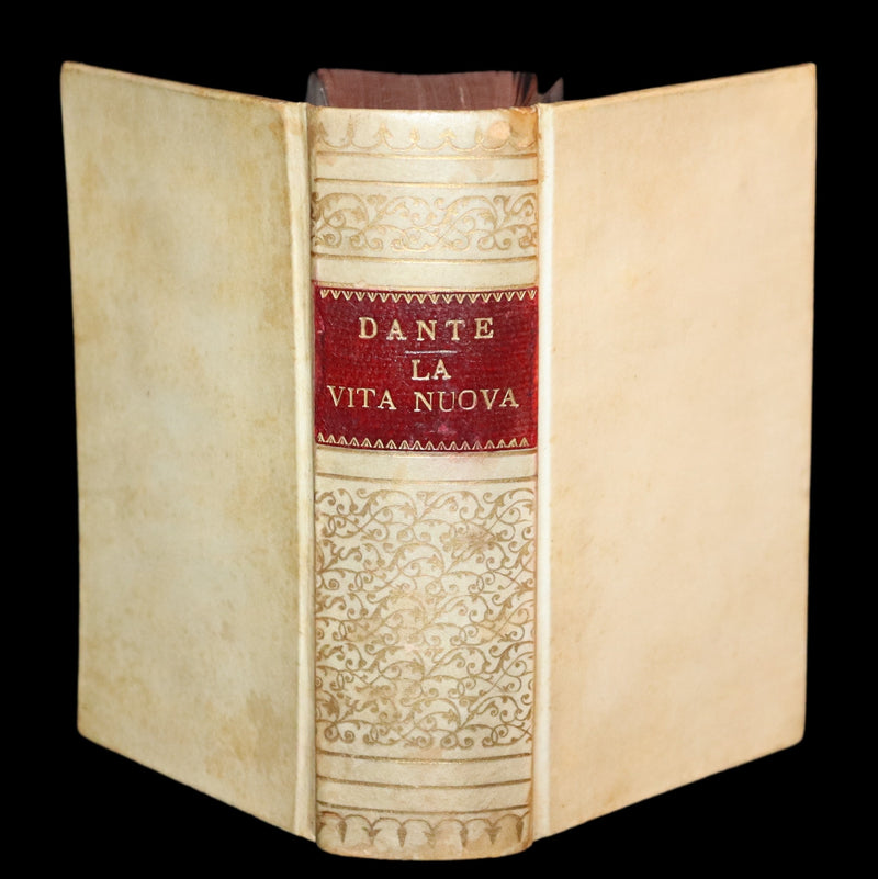 1888 Rare Italian Vellum Book - La Vita Nuova di Dante Allighieri,  The New Life.