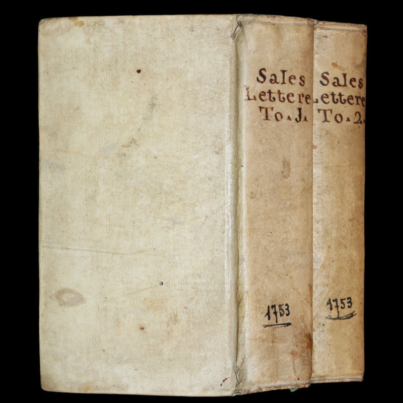 1753 Rare Italian vellum Book set - Spiritual letters of St. Francis de Sales, Lettere spirituali di S. Francesco di Sales.