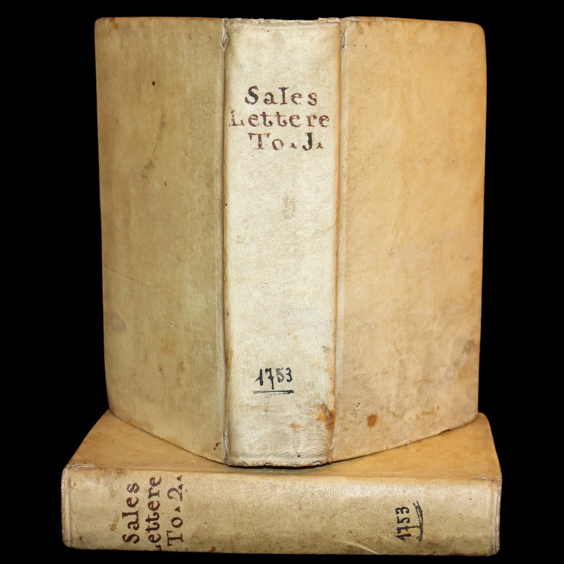 1753 Rare Italian vellum Book set - Spiritual letters of St. Francis de Sales, Lettere spirituali di S. Francesco di Sales.