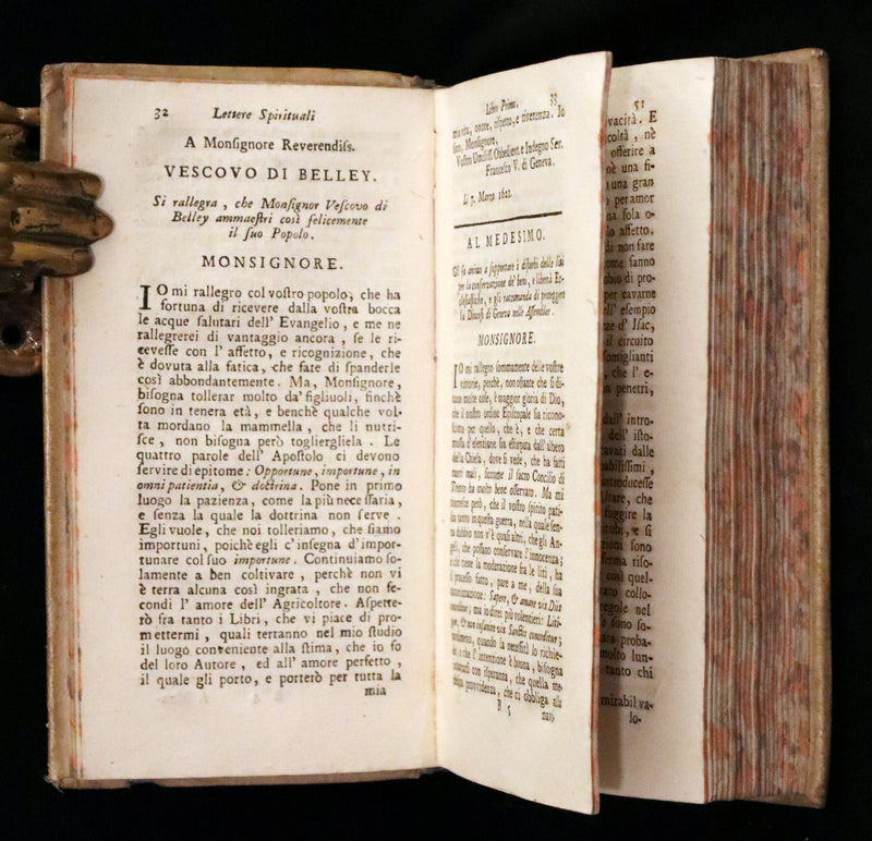 1753 Rare Italian vellum Book set - Spiritual letters of St. Francis de Sales, Lettere spirituali di S. Francesco di Sales.