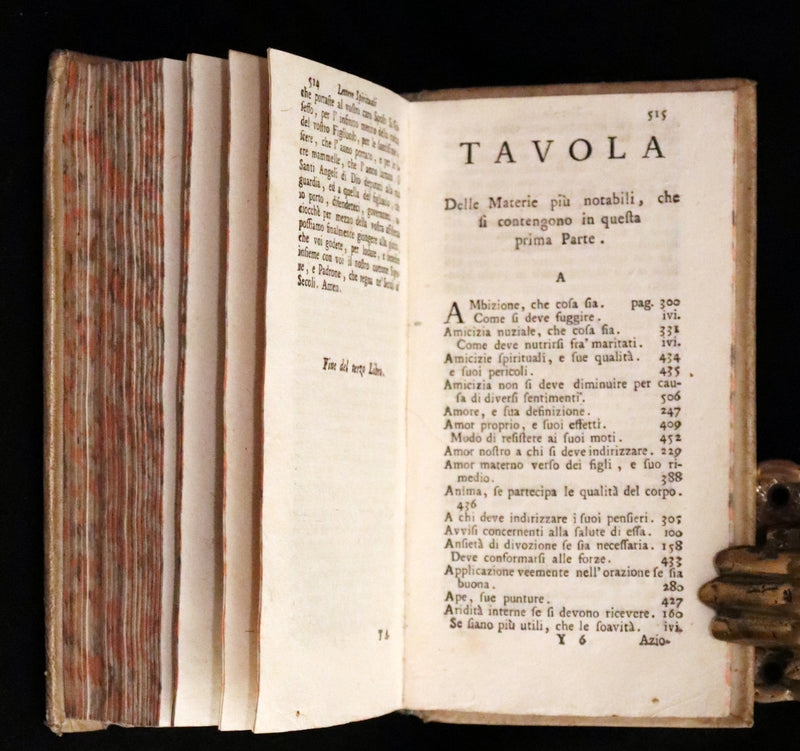 1753 Rare Italian vellum Book set - Spiritual letters of St. Francis de Sales, Lettere spirituali di S. Francesco di Sales.