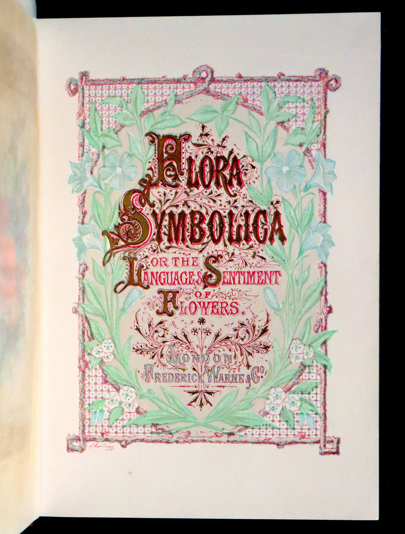 1869 Scarce Floriography Book ~ Flora Symbolica or The Language and Sentiment of Flowers by John Ingram.