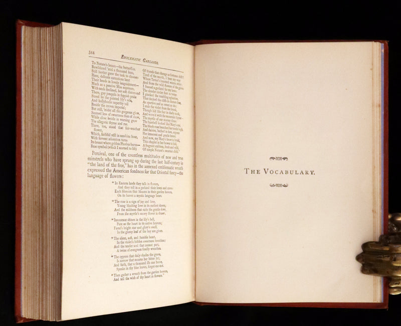 1869 Scarce Floriography Book ~ Flora Symbolica or The Language and Sentiment of Flowers by John Ingram.