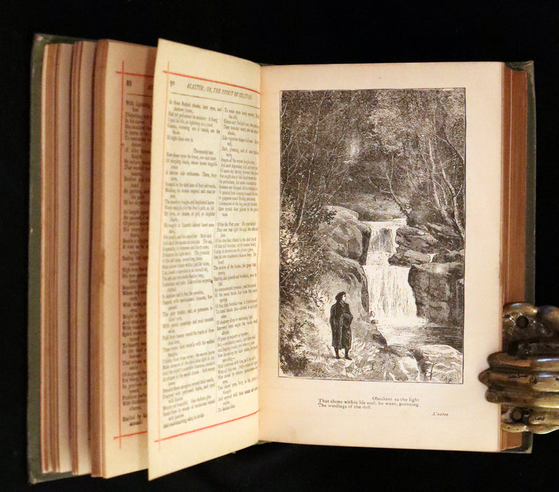 1890 Rare Victorian Book - The Poetical Works of Percy Bysshe Shelley. Illustrated.