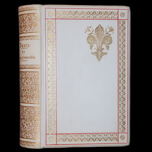 1886 Fine Italian Vellum Book - La Divina Commedia di Dante Alighieri, The Divine Comedy.
