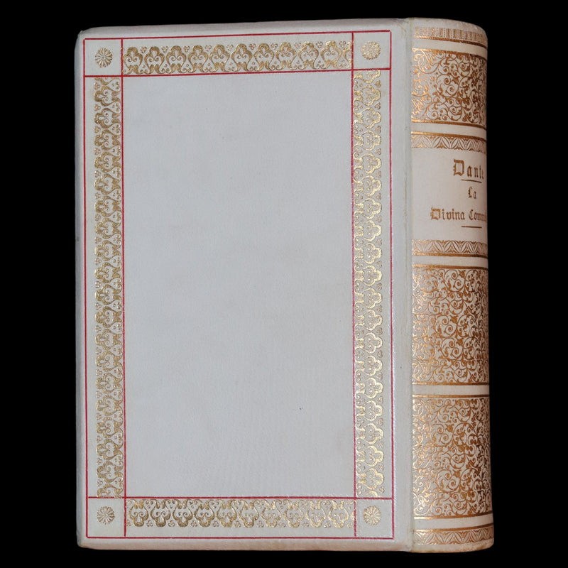 1886 Fine Italian Vellum Book - La Divina Commedia di Dante Alighieri, The Divine Comedy.