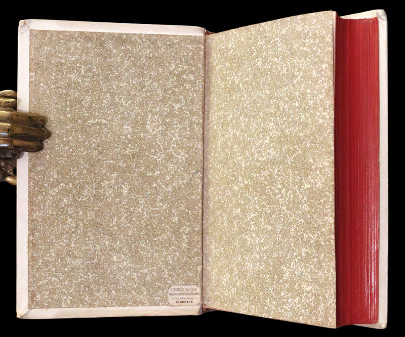 1886 Fine Italian Vellum Book - La Divina Commedia di Dante Alighieri, The Divine Comedy.