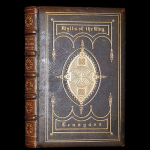 1863 Beautiful binding - Legend of King Arthur, Idylls of the King by Alfred Tennyson.