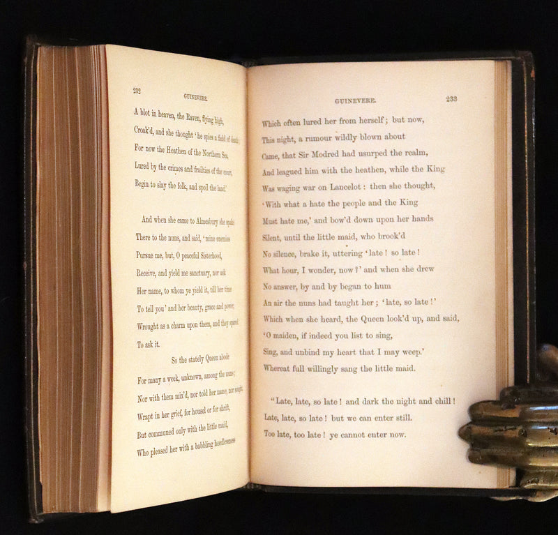 1863 Beautiful binding - Legend of King Arthur, Idylls of the King by Alfred Tennyson.