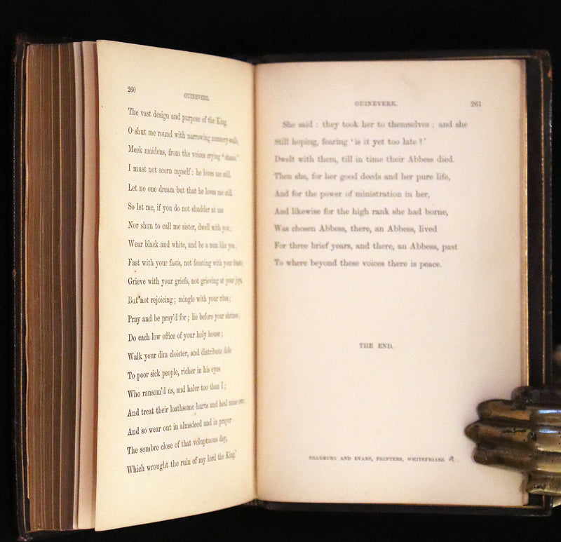 1863 Beautiful binding - Legend of King Arthur, Idylls of the King by Alfred Tennyson.