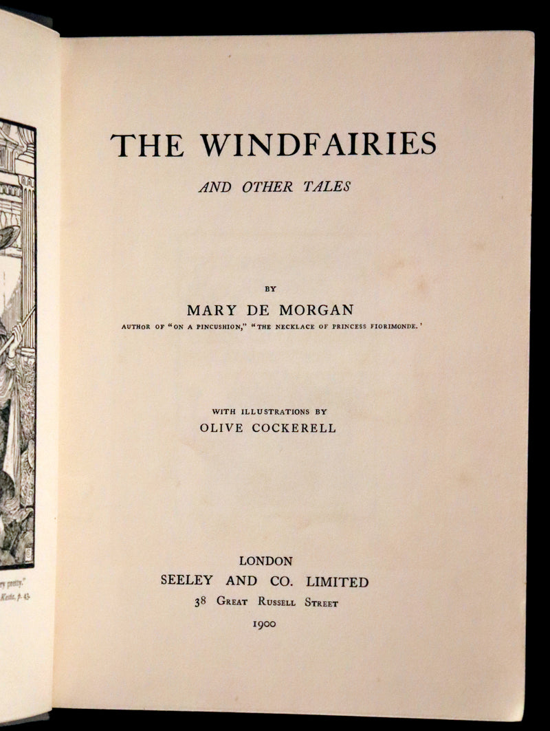 1900 Scarce First Edition - The Windfairies and Other Tales by Mary De Morgan illustrated by Olive Cockerell.
