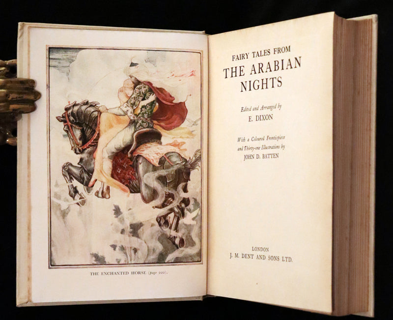 1937 Rare Book - Fairy Tales from the Arabian Nights illustrated by John D. Batten.