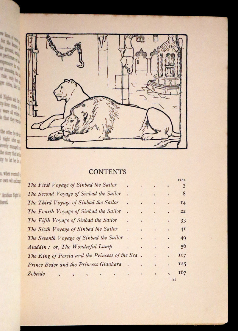 1937 Rare Book - Fairy Tales from the Arabian Nights illustrated by John D. Batten.