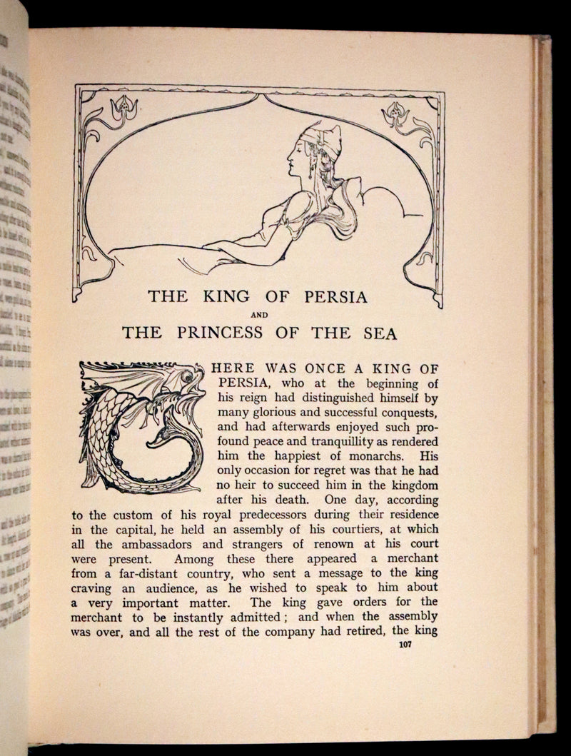 1937 Rare Book - Fairy Tales from the Arabian Nights illustrated by John D. Batten.