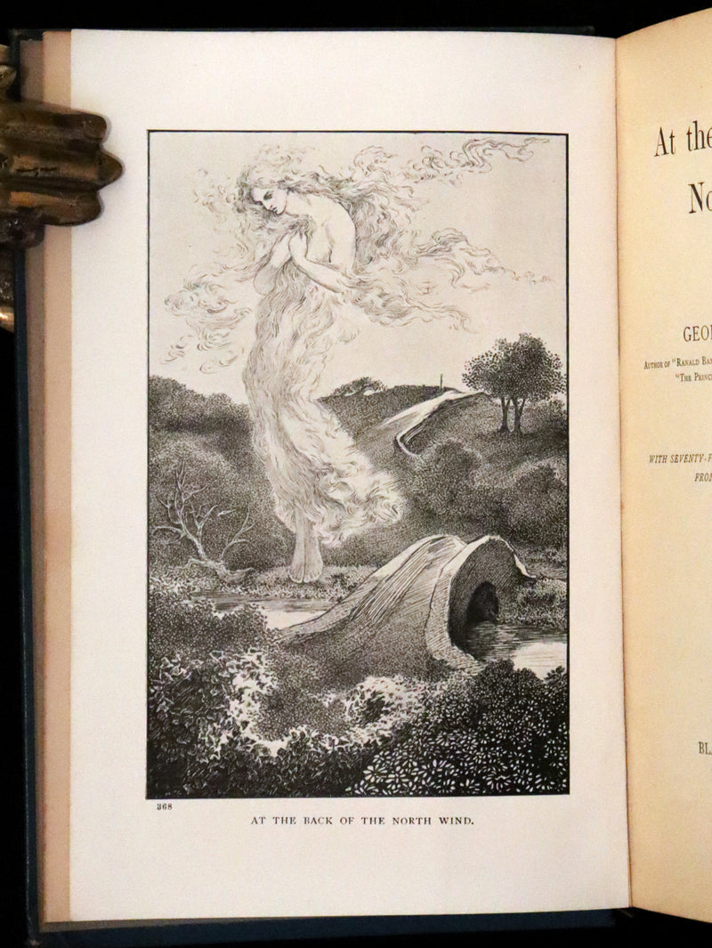 1900 Rare Book - At the Back od the North Wind by George MacDonald illustrated by Arthur Hughes.