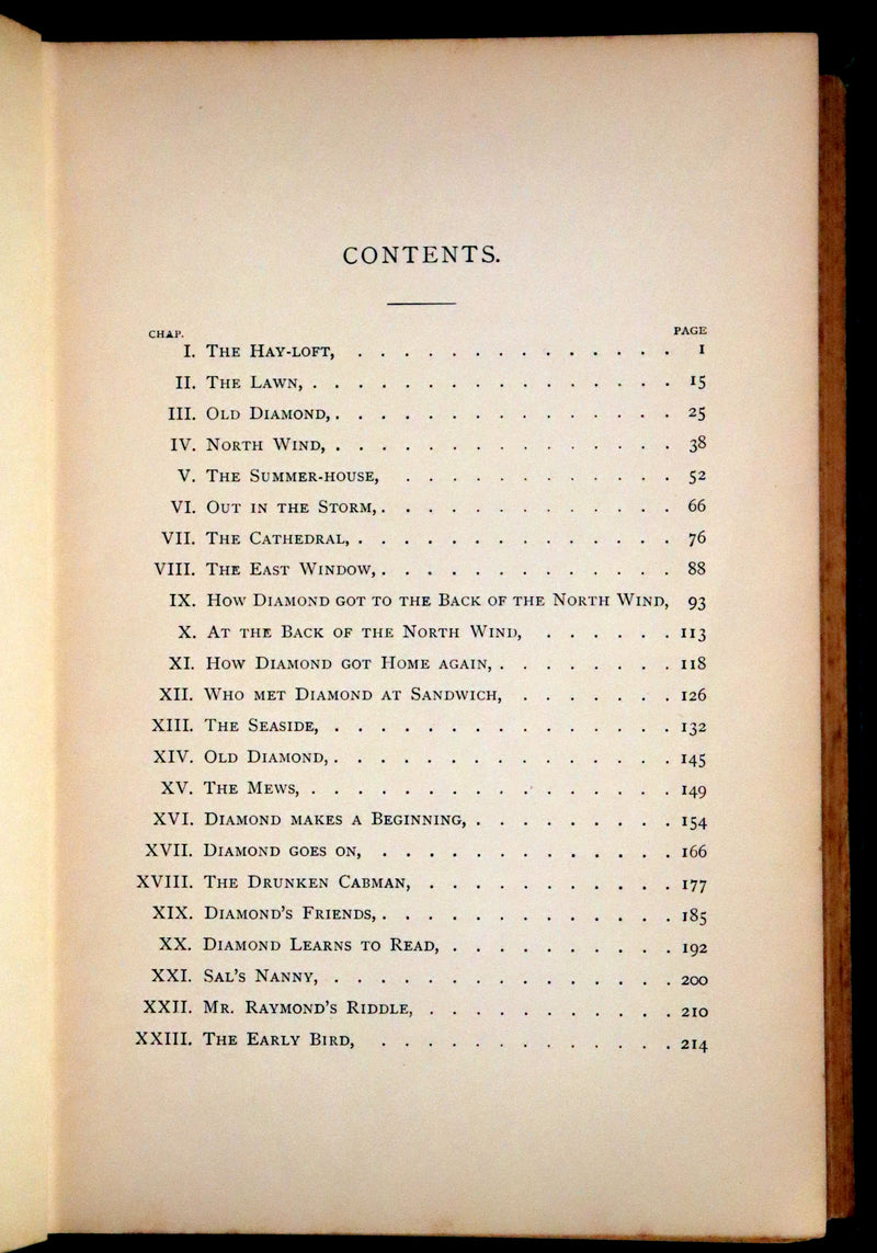 1900 Rare Book - At the Back od the North Wind by George MacDonald illustrated by Arthur Hughes.
