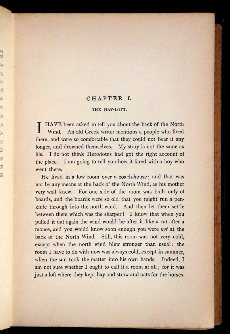 1900 Rare Book - At the Back od the North Wind by George MacDonald illustrated by Arthur Hughes.